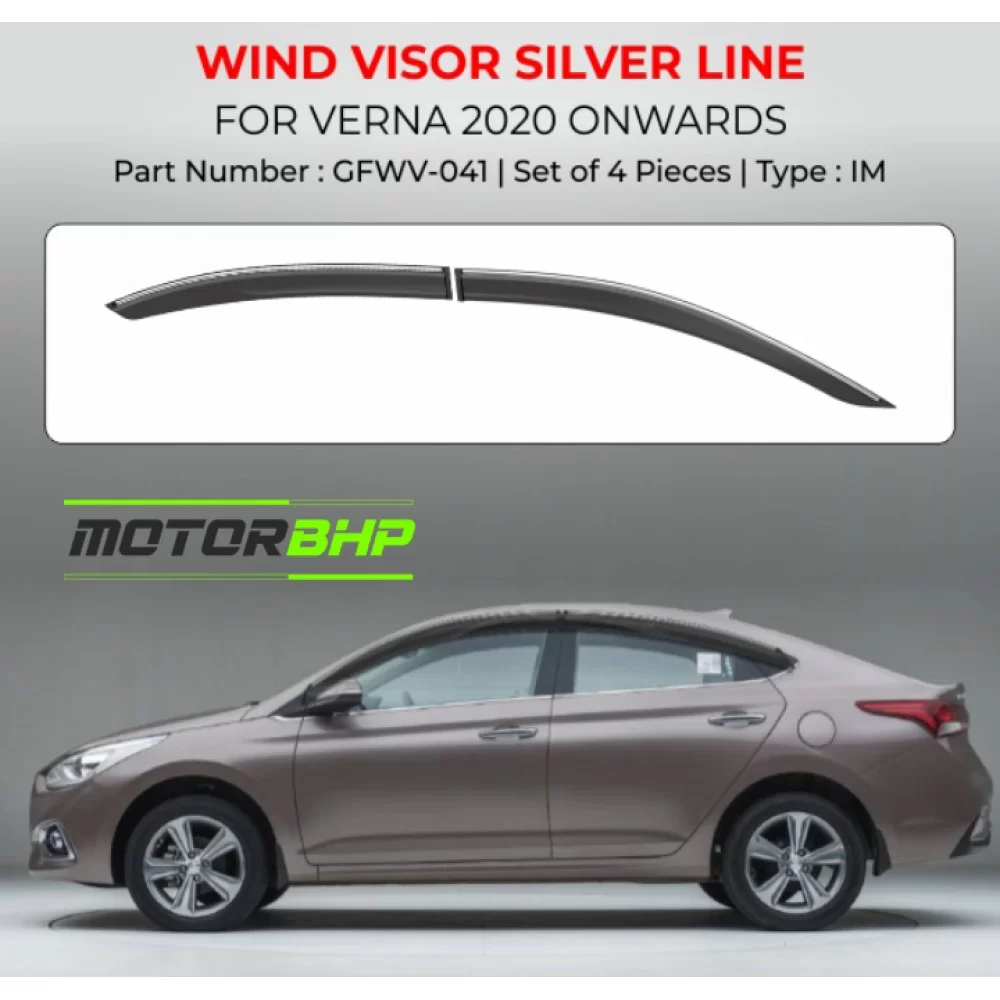 Door visor store for verna